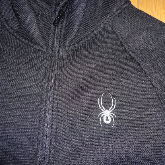 NWT Spyder Men's Core Sweater Heavy Weight Black Full Zip Jacket Size Medium - Picture 2 of 8